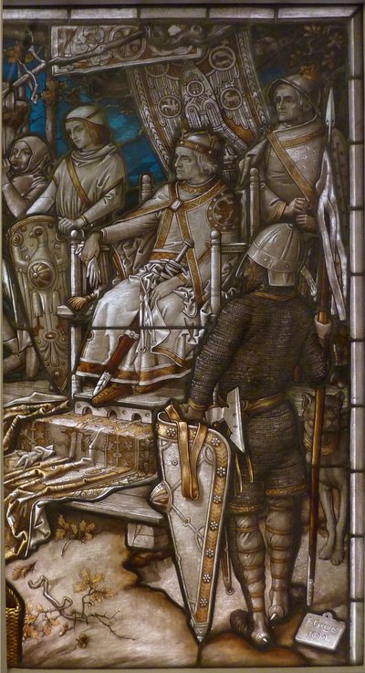 Konrad of Zaehringen Bestowing the City Rights to Freiburg by Fritz Geiges